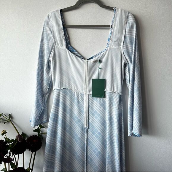 RIXO Giselle Light Blue and White Checkered Dress - Picture 11 of 13